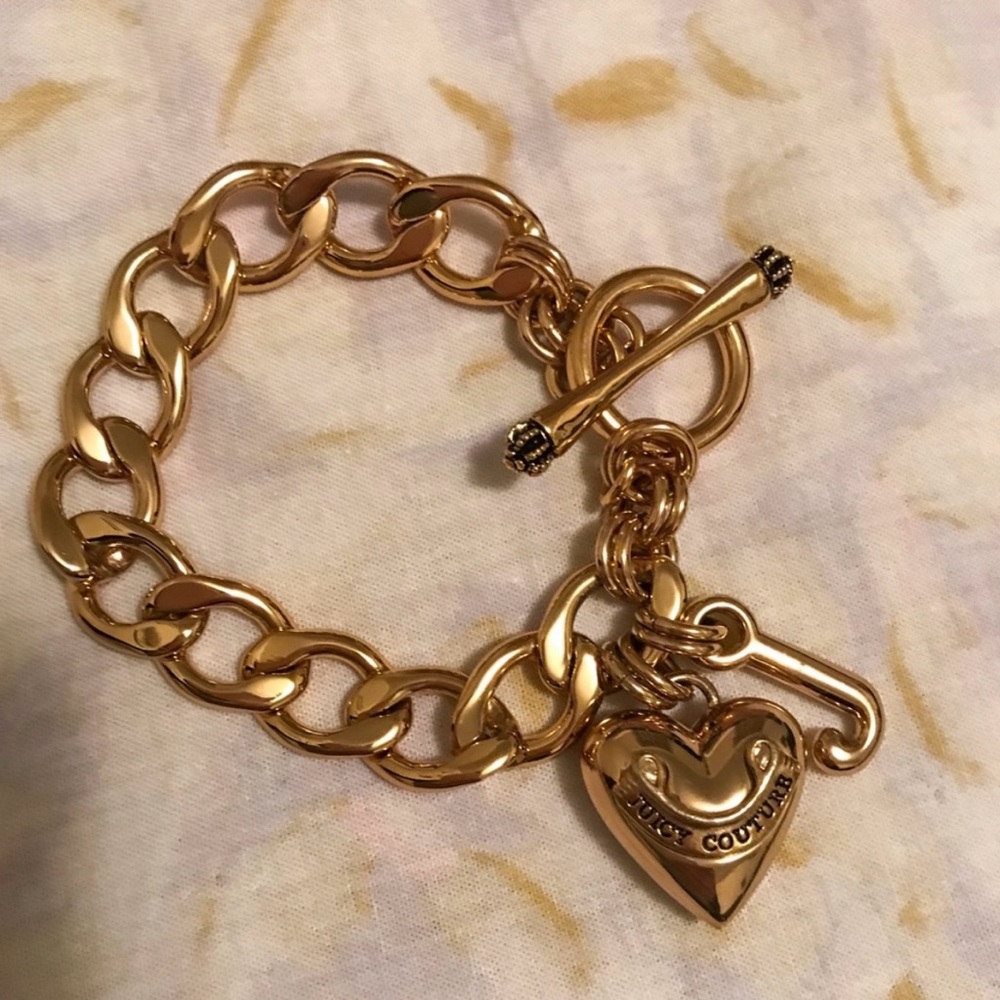 Juicy Couture Vintage Gold Heart Bracelet